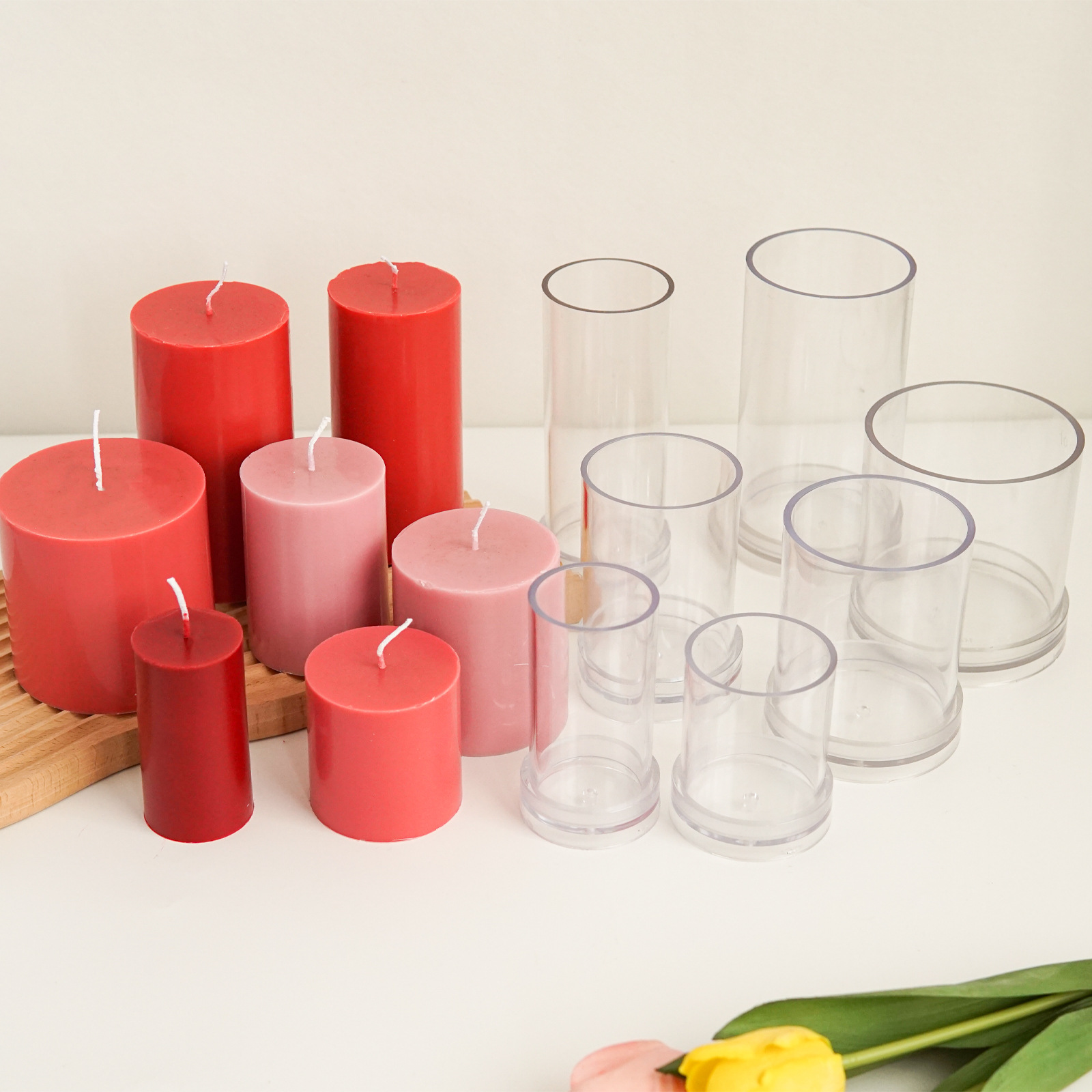 Candle Making Kit - Berbagai 3D Silinder Cetakan Lilin Plastik