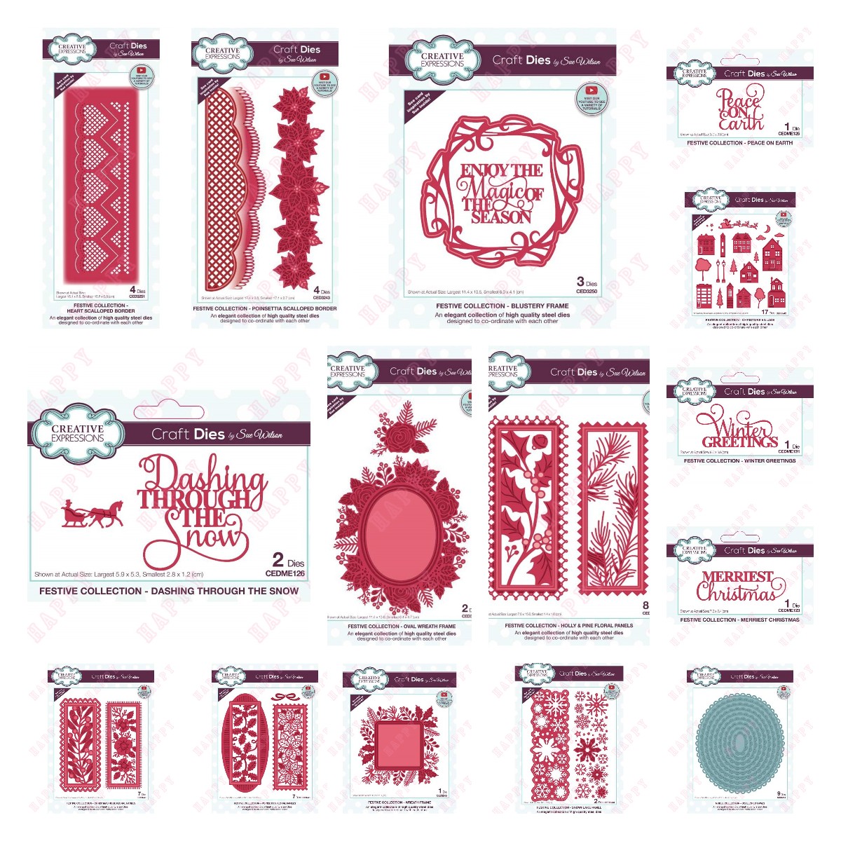Kraft Box Candle - Logam Pemotong Dies Natal Emosi Kata