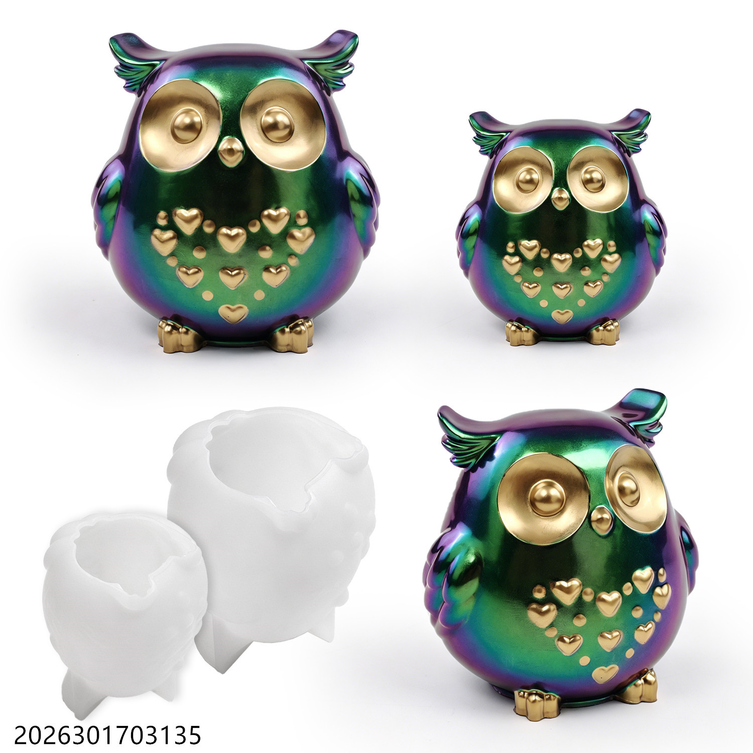 Candle Making Kit - Cetakan Silikon Burung Hantu 3D Bentuk