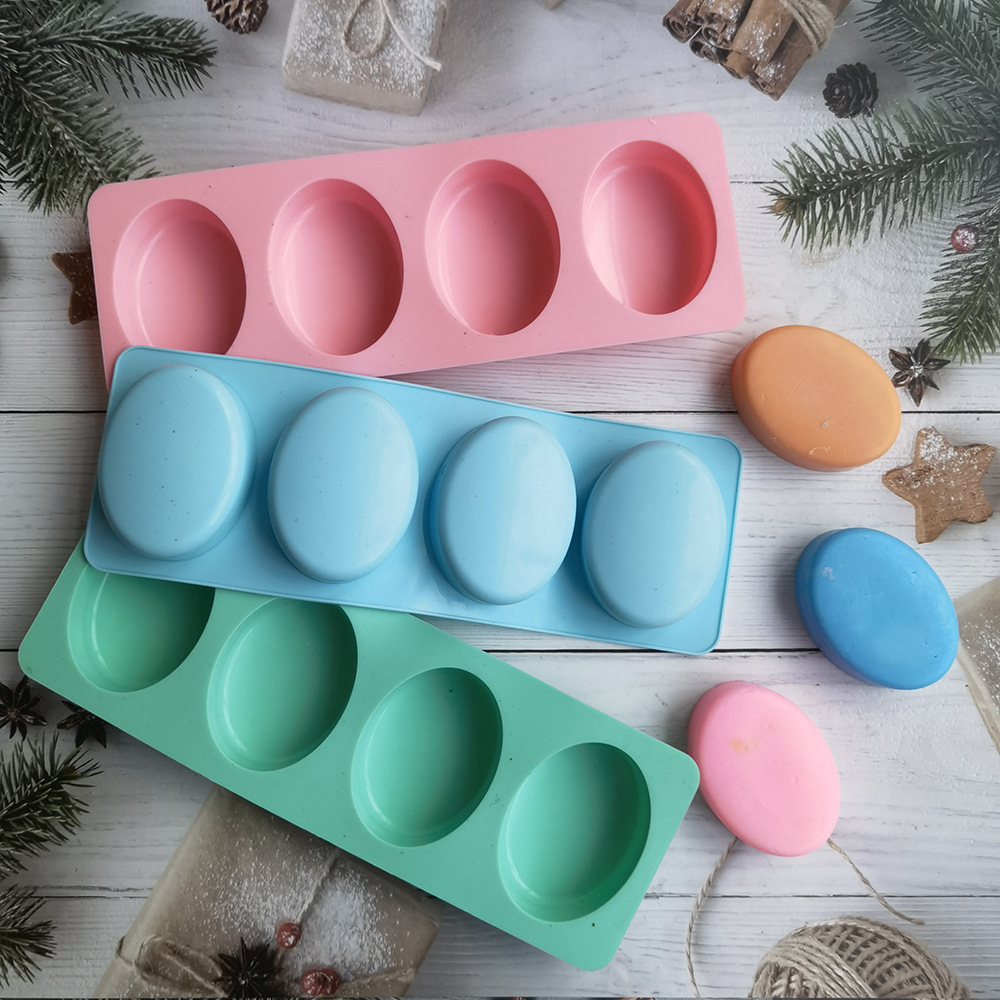 Candle Making Kit - 4 Lubang Oval Buatan Tangan Sabun