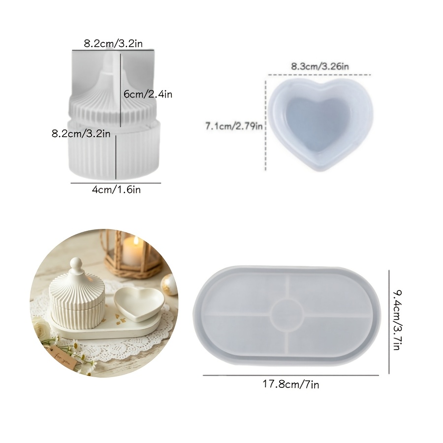 4 buah cetakan silikon resin c - Kraft Box Candle ulasan dan harga